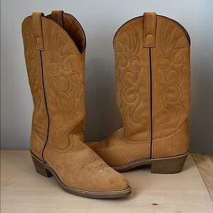 Tan Leather Cowboy Boots